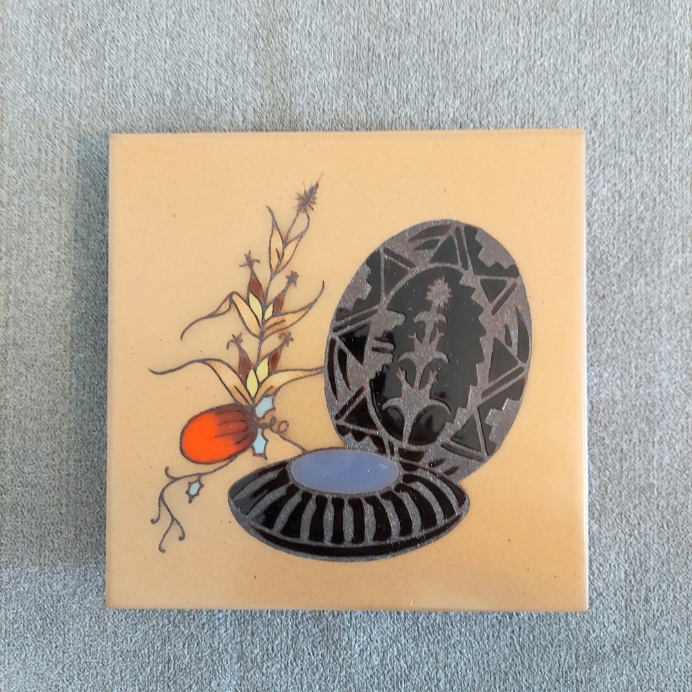 Masterworks Ceramic Tile Trivet Wall Decor Art Pottery USA